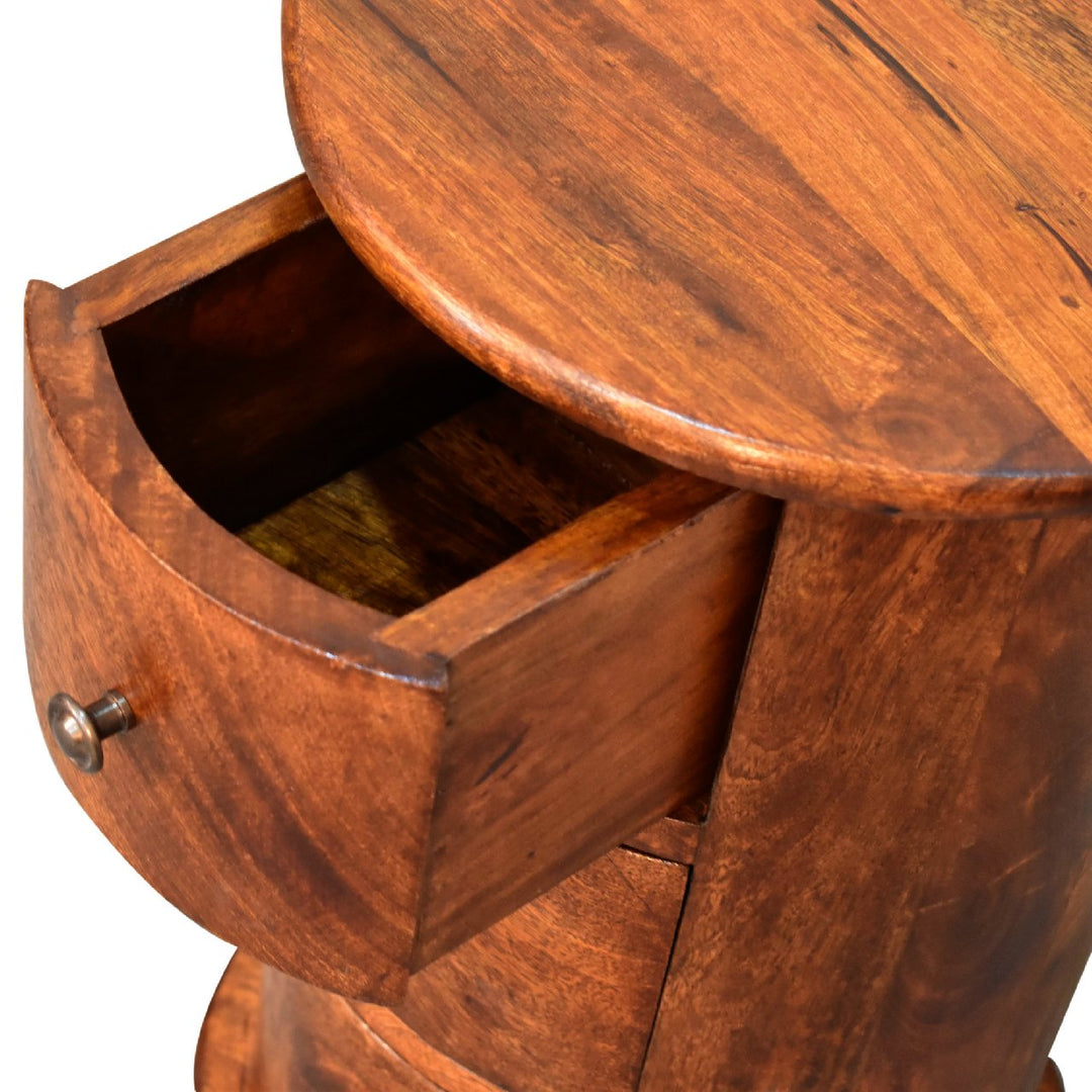 Mini Chestnut Drum Chest - TidySpaces