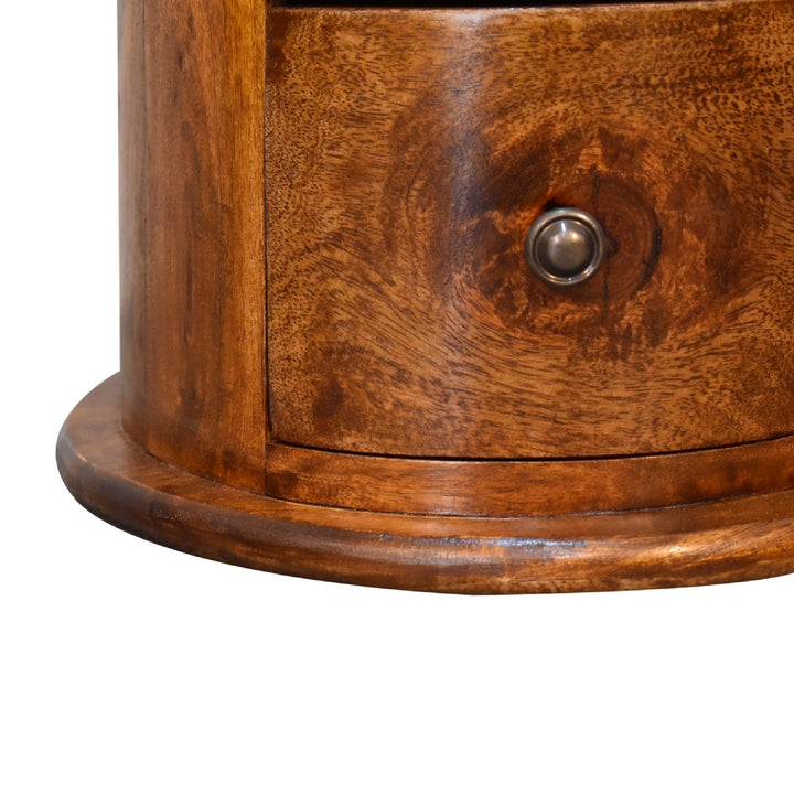 Mini Chestnut Drum Chest - TidySpaces