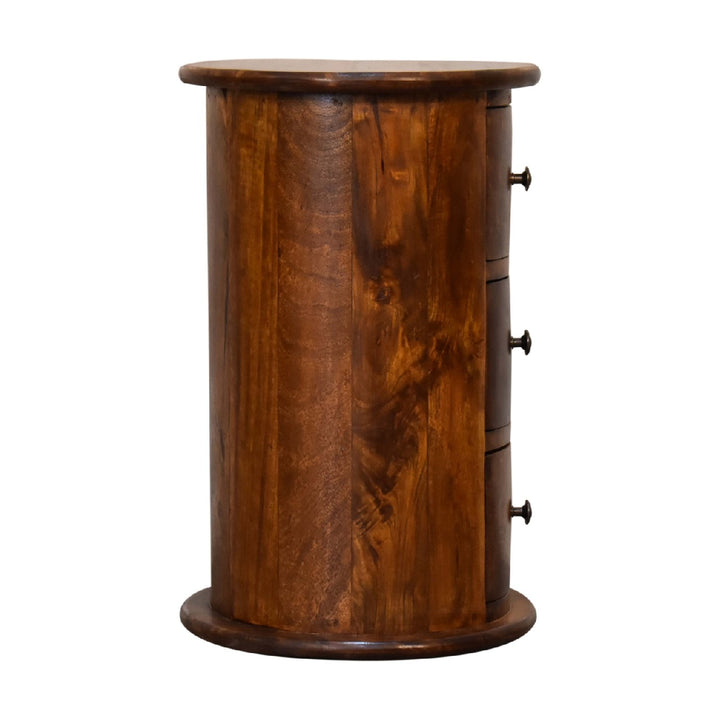 Mini Chestnut Drum Chest - TidySpaces