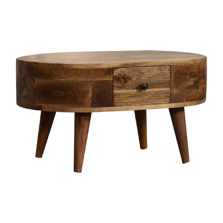 Mini Oak-ish Rounded Coffee Table