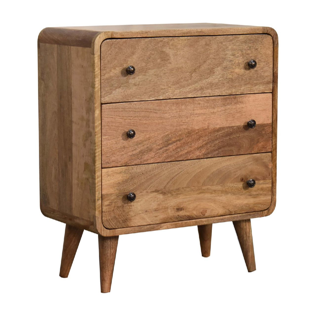 Mini Curved Oak-ish Chest - TidySpaces