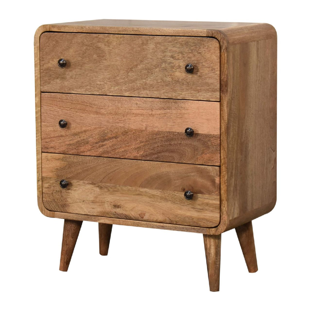 Mini Curved Oak-ish Chest - TidySpaces
