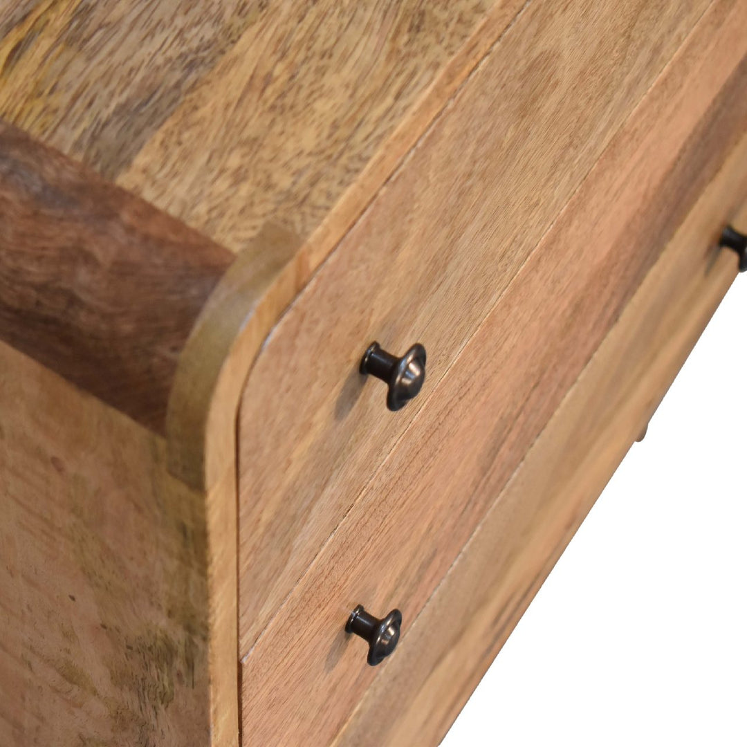 Mini Curved Oak-ish Chest - TidySpaces