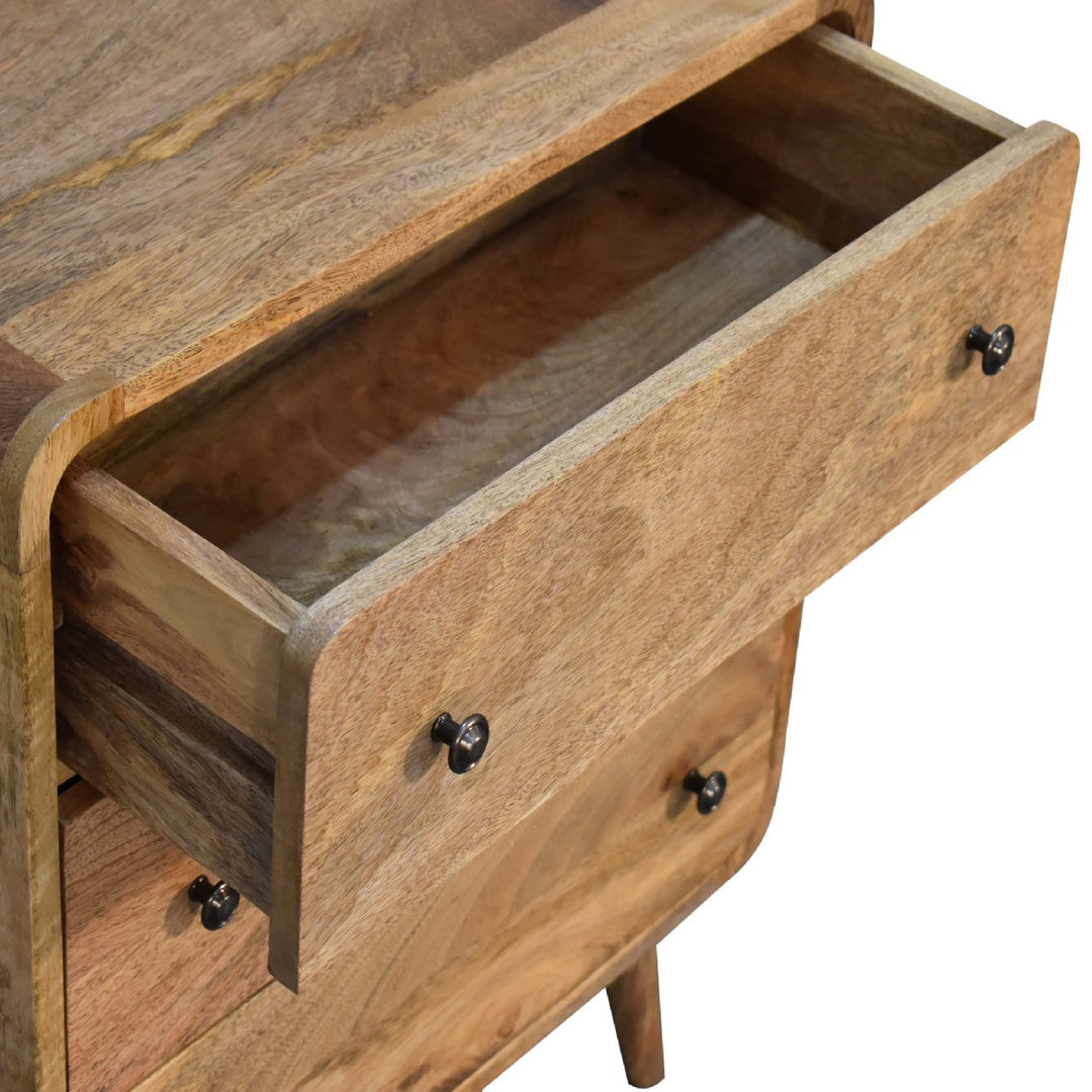 Mini Curved Oak-ish Chest - TidySpaces