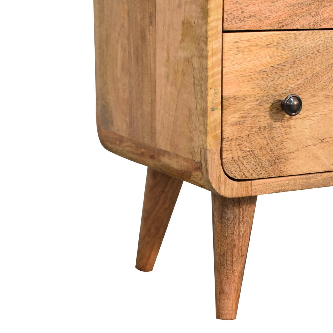 Mini Curved Oak-ish Chest - TidySpaces