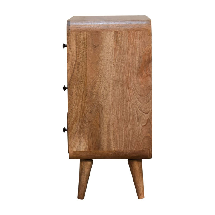 Mini Curved Oak-ish Chest - TidySpaces