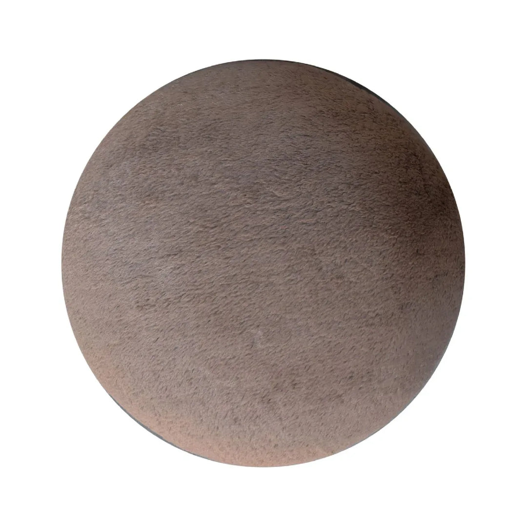 Mocha Faux Fur Mushroom Footstool - TidySpaces