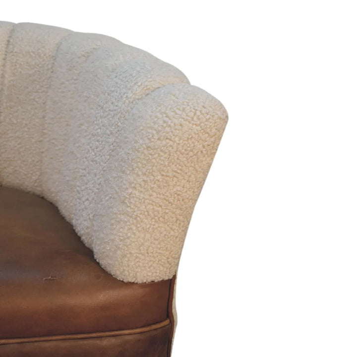 Boucle Cream Buffalo Armchair - TidySpaces