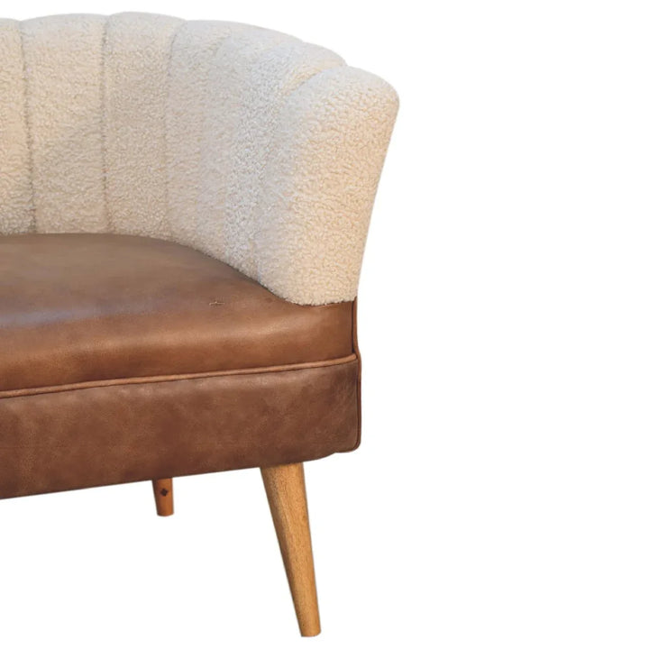 Boucle Cream Buffalo Armchair - TidySpaces