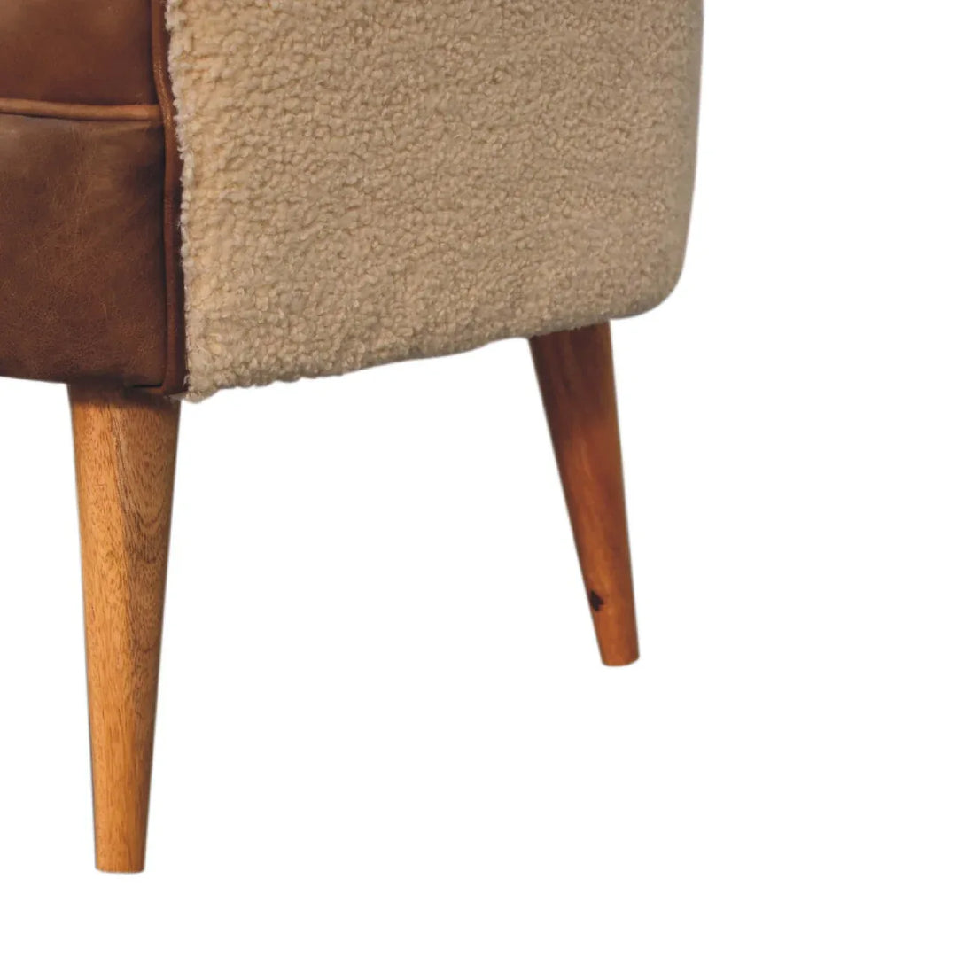 Boucle Cream Buffalo Armchair - TidySpaces