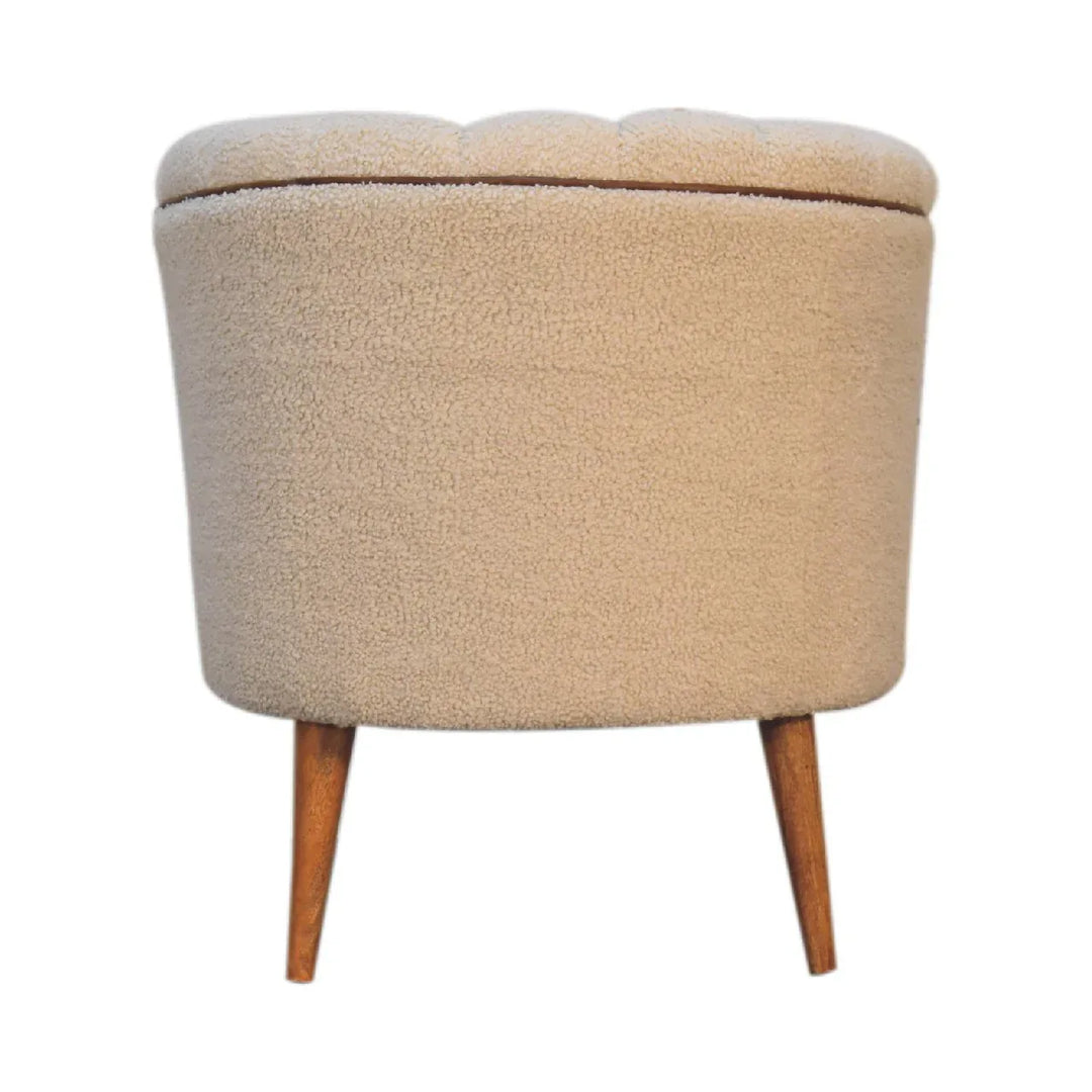 Boucle Cream Buffalo Armchair - TidySpaces