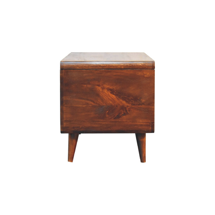 Curved Chestnut Blanket Box - TidySpaces