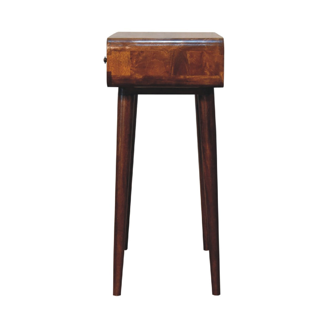 Chestnut Curved Hallway Table - TidySpaces