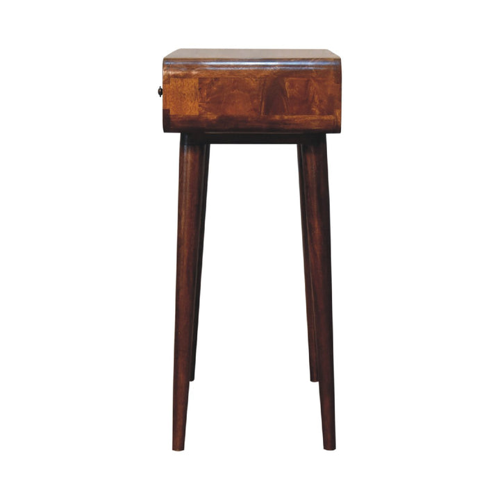 Chestnut Curved Hallway Table - TidySpaces