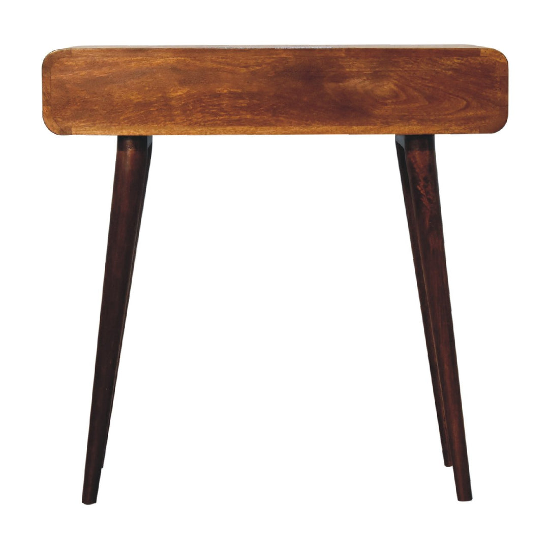 Chestnut Curved Hallway Table - TidySpaces
