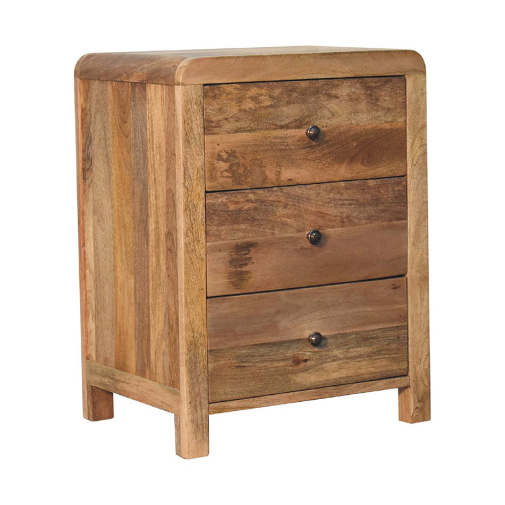 Aspen Oak-ish 3 Drawer Bedside