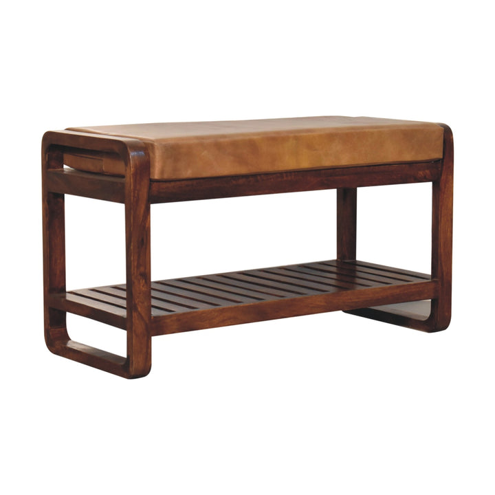 Small Buffalo Slatted Hallway Bench