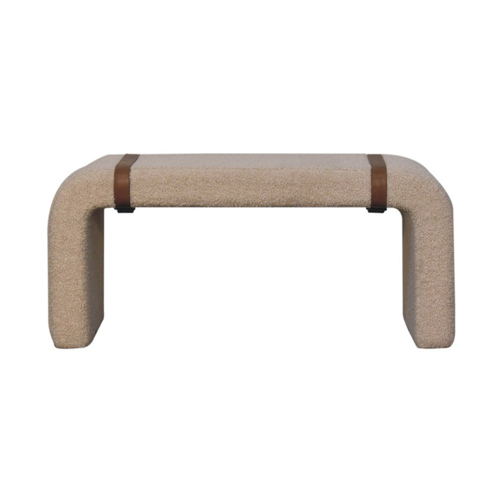 Boucle Leather Strap Bench