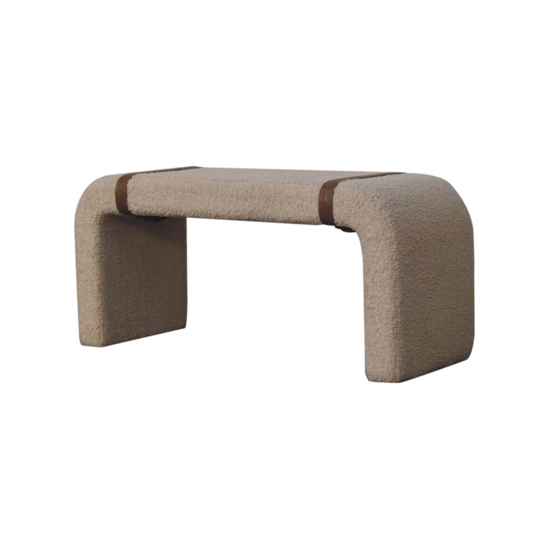 Boucle Leather Strap Bench