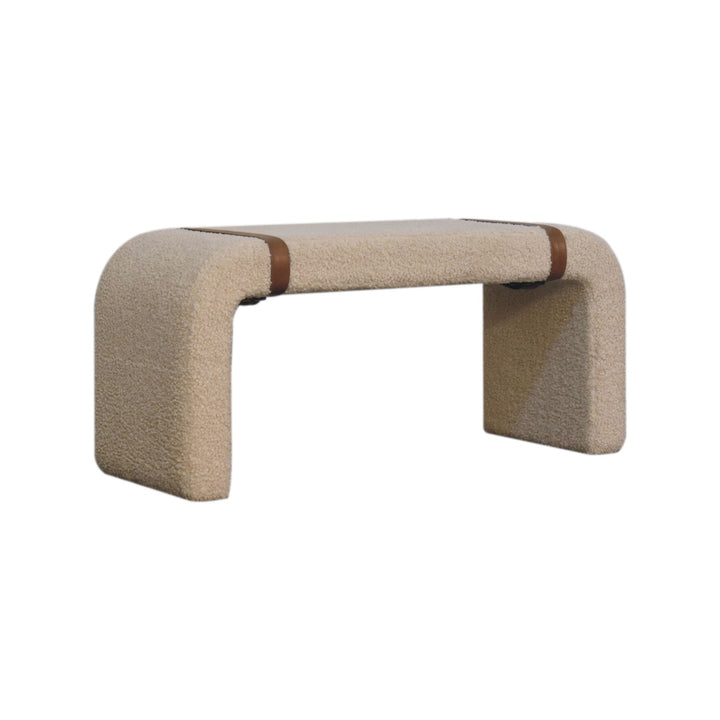 Boucle Leather Strap Bench