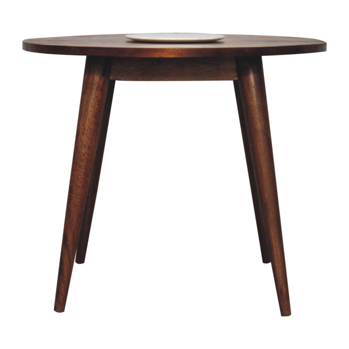 Chestnut Round Nordic End Table