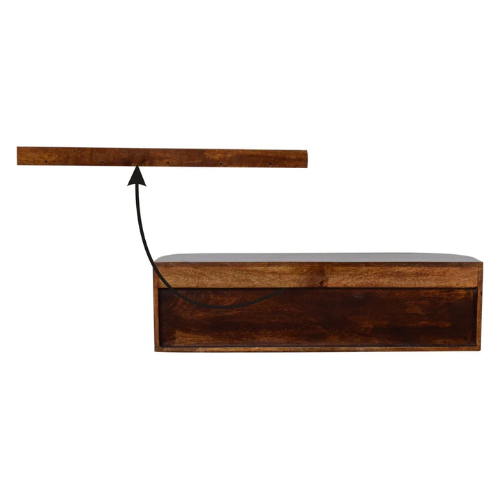 Chunky Chestnut Wall Mounted Console - TidySpaces