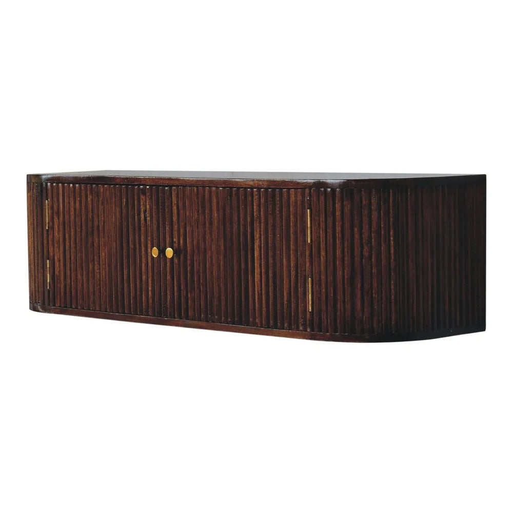Chunky Chestnut Wall Mounted Console - TidySpaces