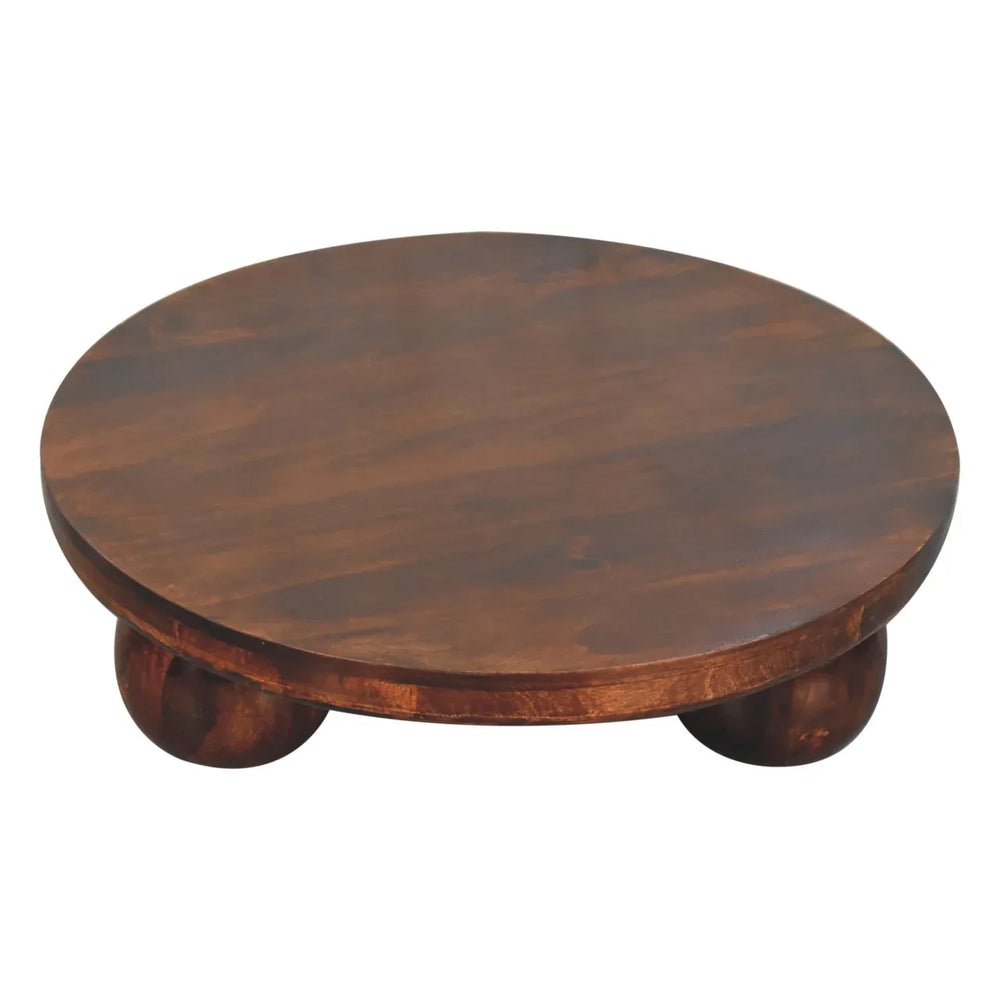California Walnut Coffee Table with Ball Feet - TidySpaces