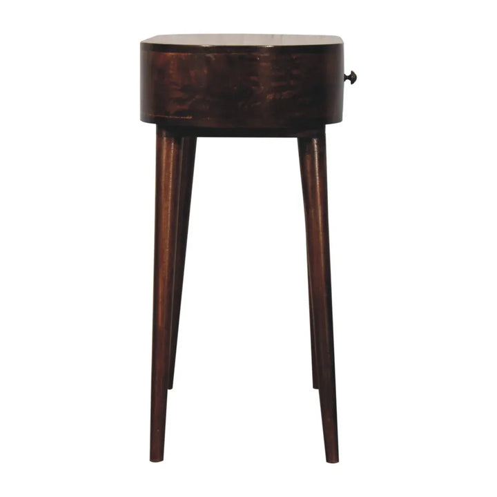 California Walnut Rounded Small Console Table - TidySpaces