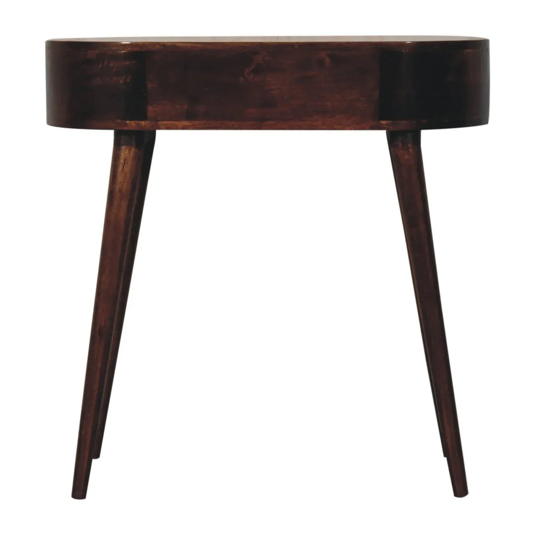 California Walnut Rounded Small Console Table - TidySpaces