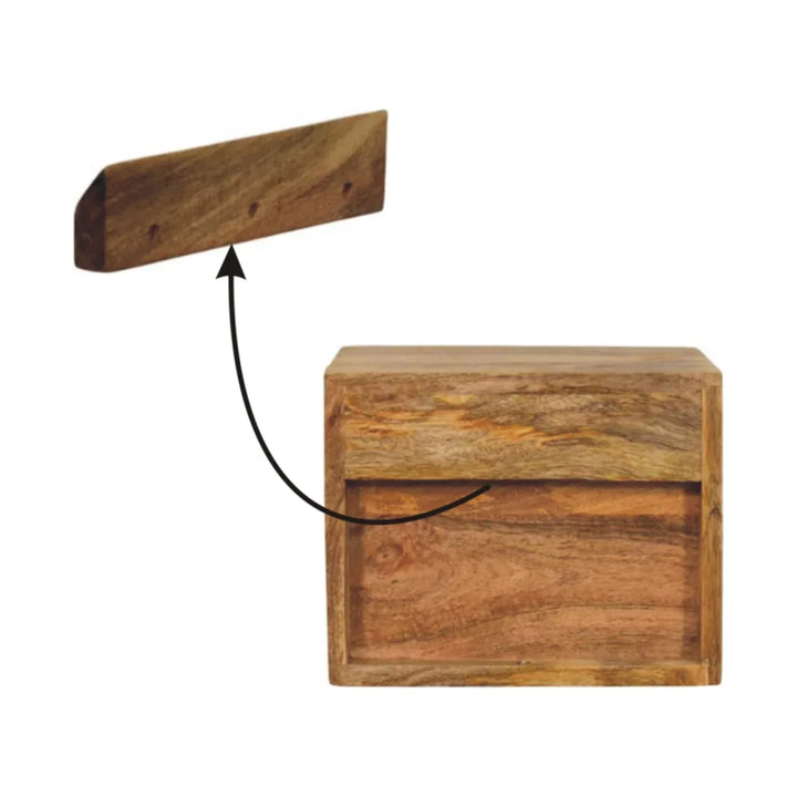 Solis 1-Drawer Oak-ish Wall Mounted Nightstand - TidySpaces