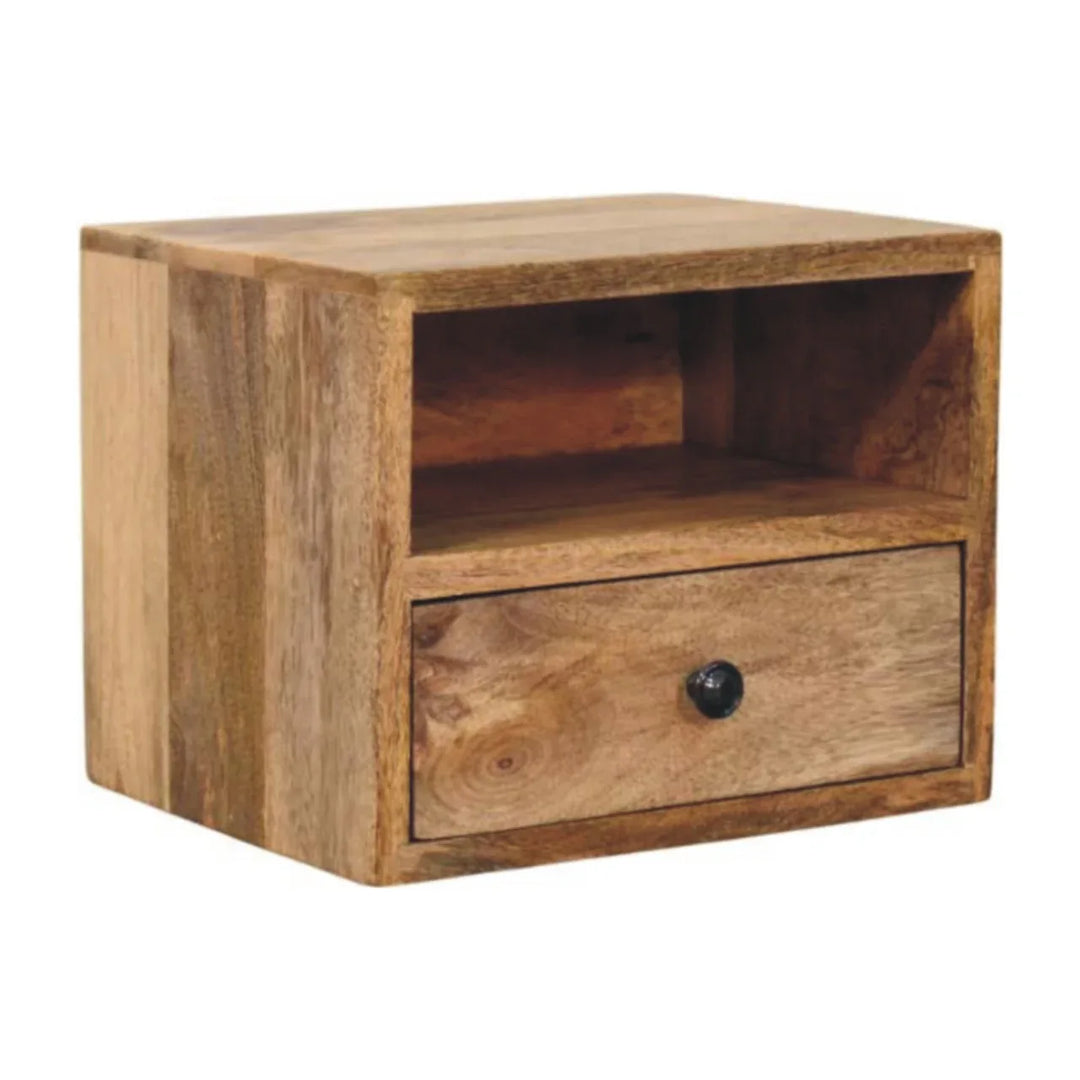 Solis 1-Drawer Oak-ish Wall Mounted Nightstand - TidySpaces