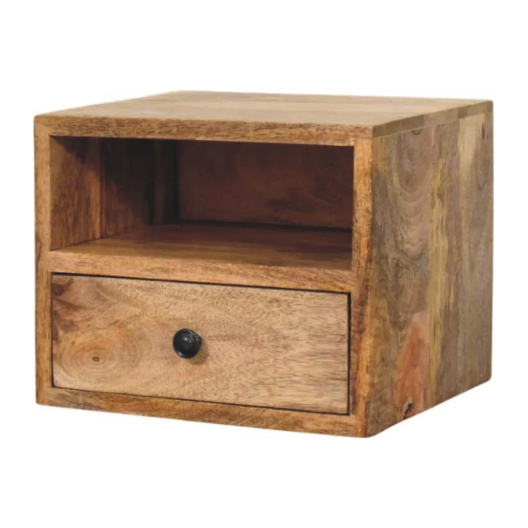 Solis 1-Drawer Oak-ish Wall Mounted Nightstand - TidySpaces