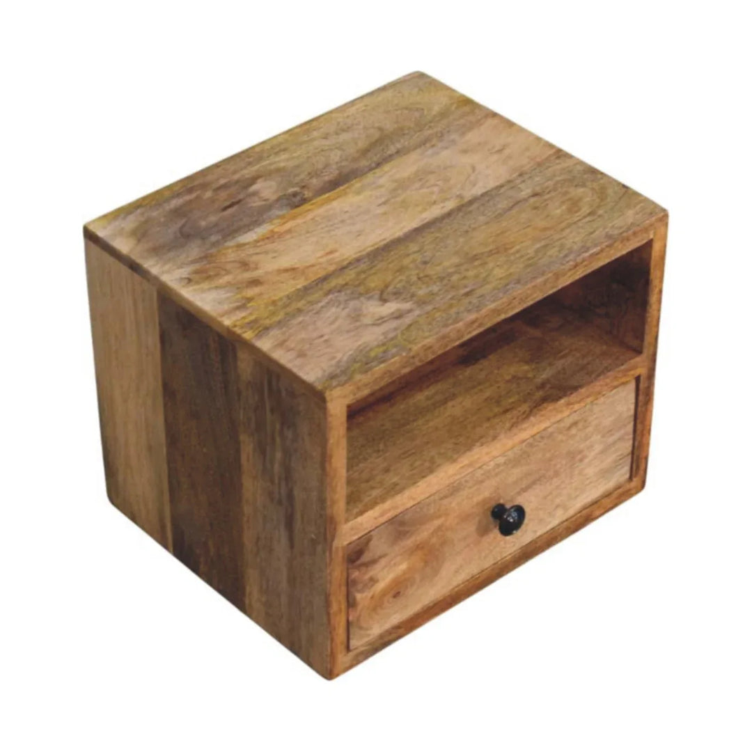 Solis 1-Drawer Oak-ish Wall Mounted Nightstand - TidySpaces
