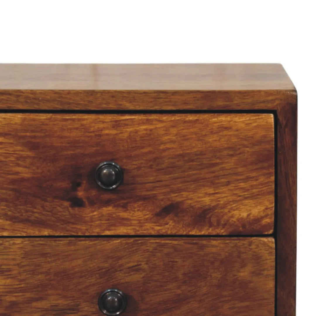 Solis 2-Drawer Chestnut Wall Mounted Nightstand - TidySpaces