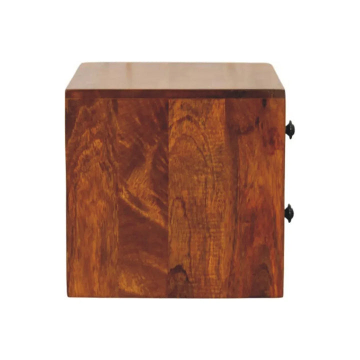 Solis 2-Drawer Chestnut Wall Mounted Nightstand - TidySpaces