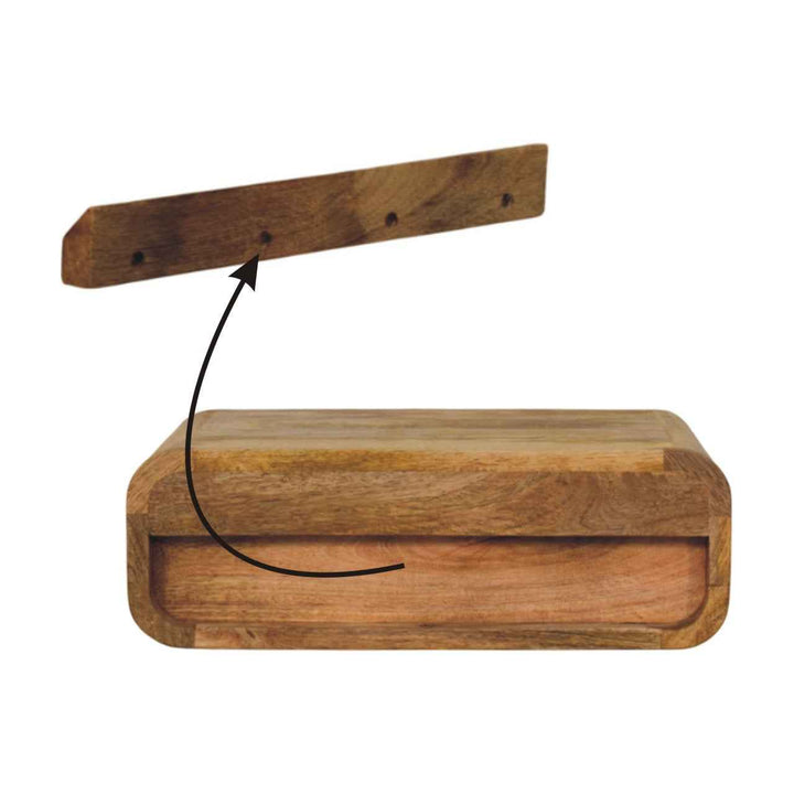 Avora Wall-Mounted Oak-ish 1 Drawer Nightstand