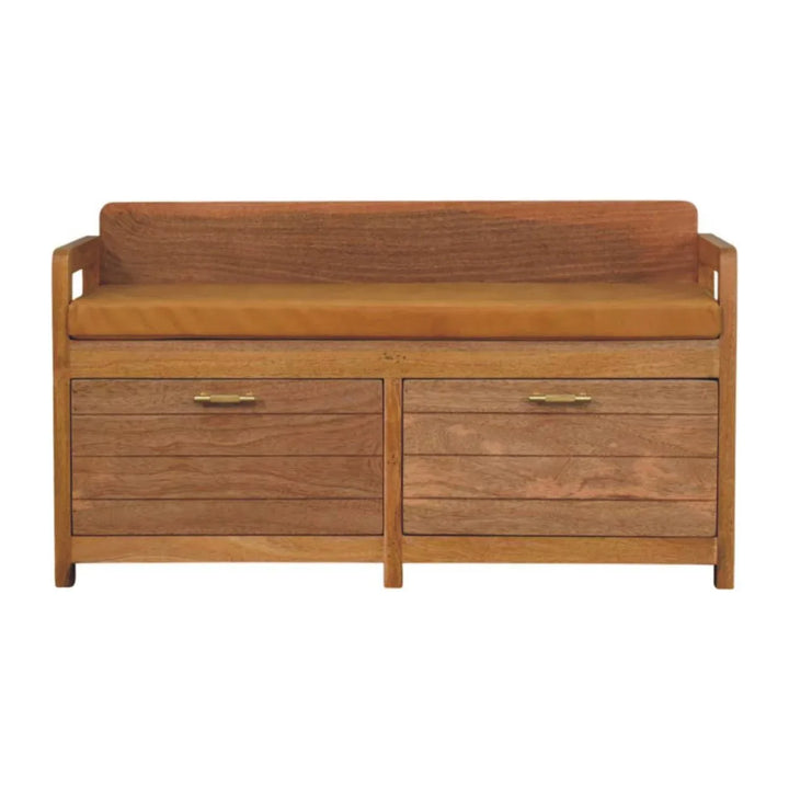 Oxford Oak-ish 2 Drawer Storage Bench - TidySpaces