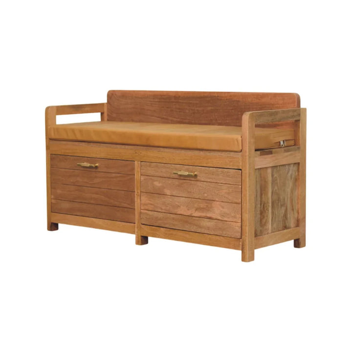 Oxford Oak-ish 2 Drawer Storage Bench - TidySpaces