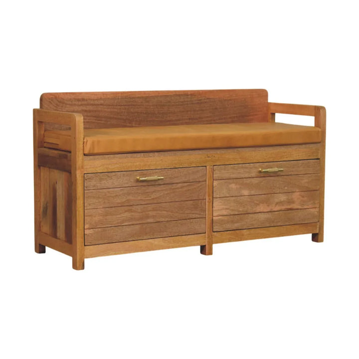 Oxford Oak-ish 2 Drawer Storage Bench - TidySpaces