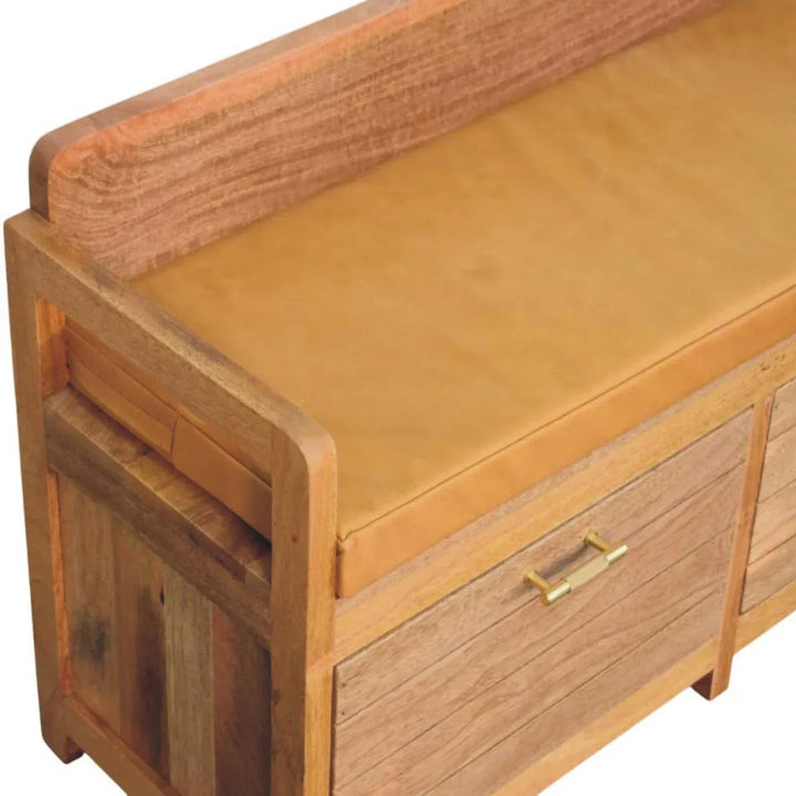 Oxford Oak-ish 2 Drawer Storage Bench - TidySpaces