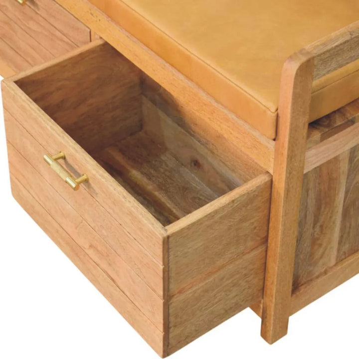 Oxford Oak-ish 2 Drawer Storage Bench - TidySpaces