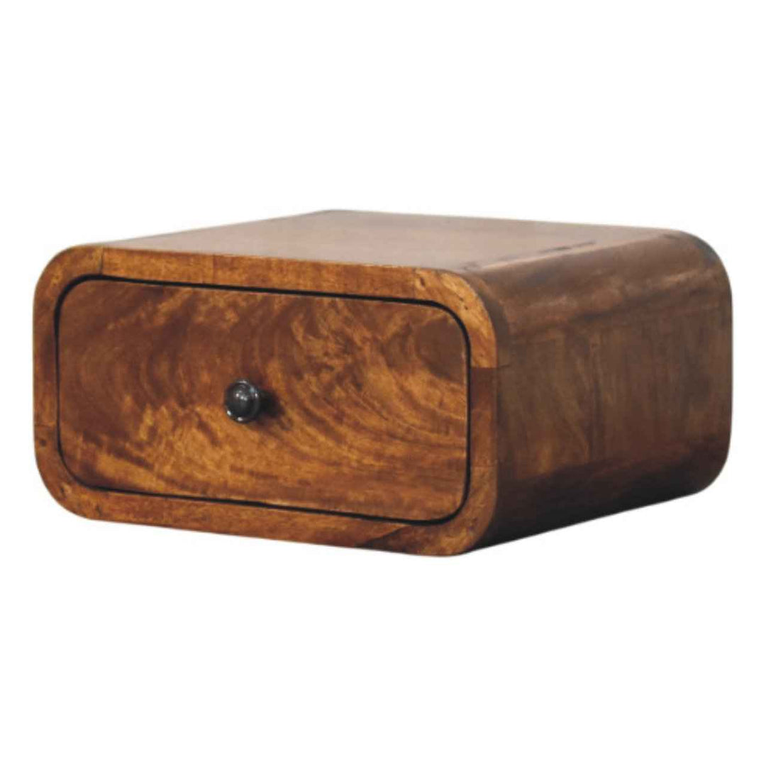 Avora Mini Wall-Mounted Chestnut 1 Drawer Nightstand