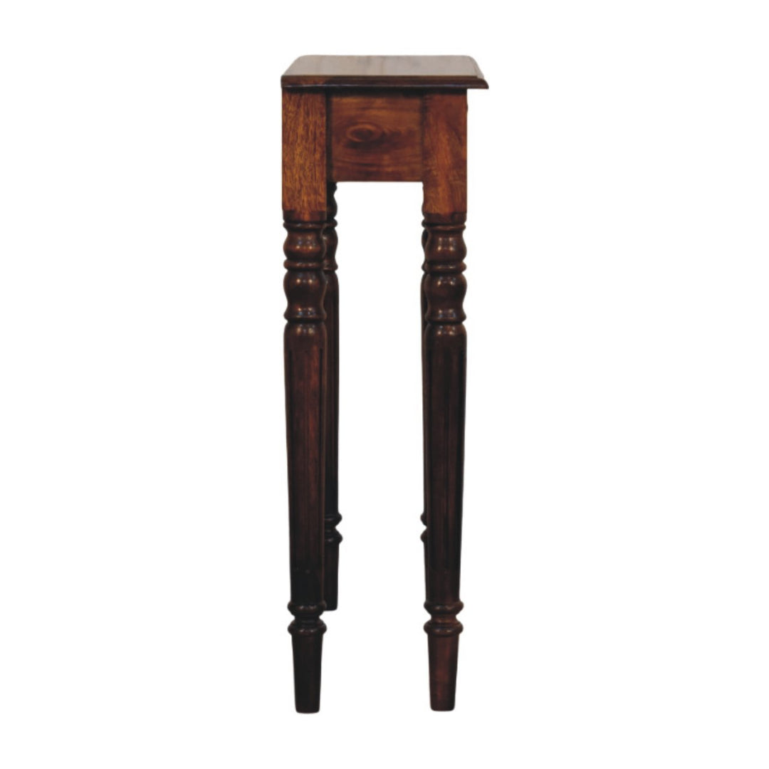 Turned Legs 1 Drawer Chestnut Console