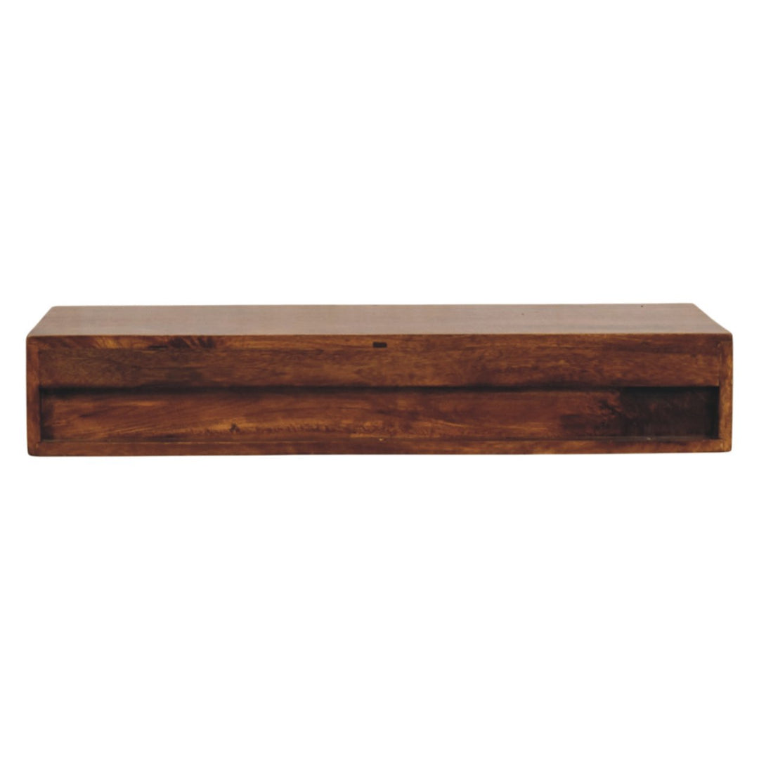 Lunar 2 Drawer Chestnut Wall Mounted Console