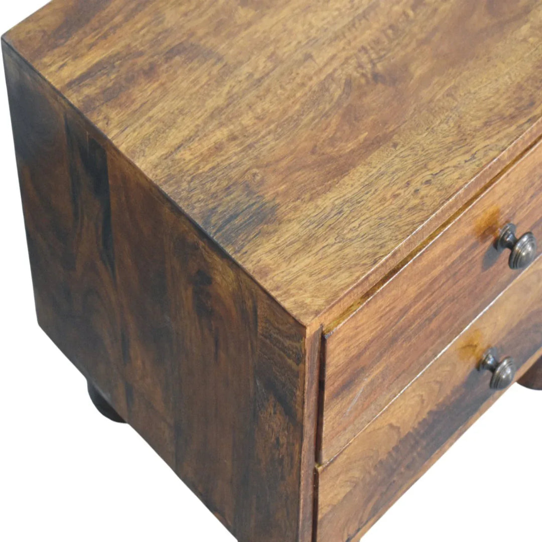 Tula 2 Drawer Chestnut Nightstand - TidySpaces