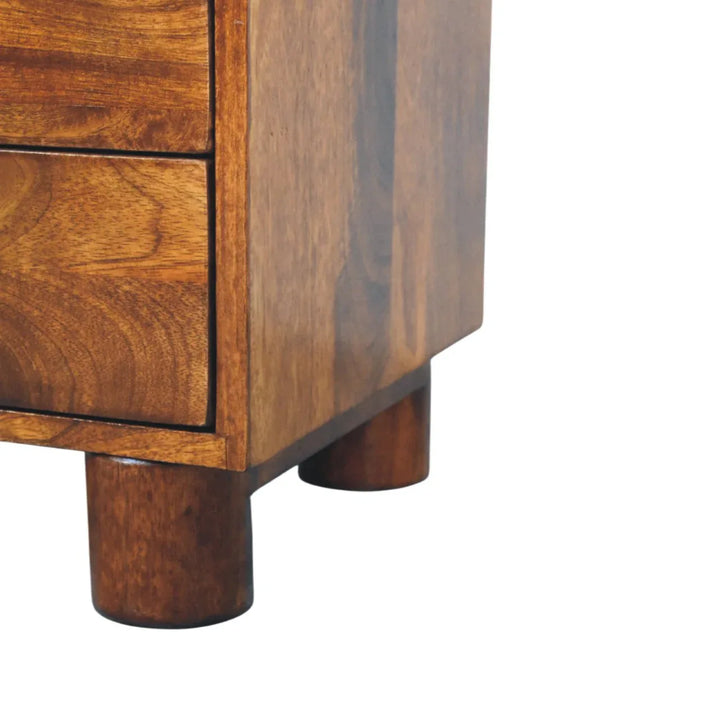 Tula 2 Drawer Chestnut Nightstand - TidySpaces
