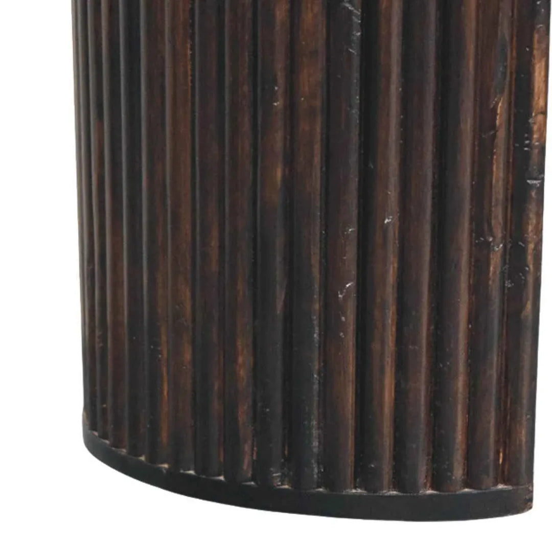 Velvet Mocha Fluted Bench