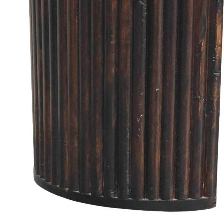 Velvet Mocha Fluted Bench