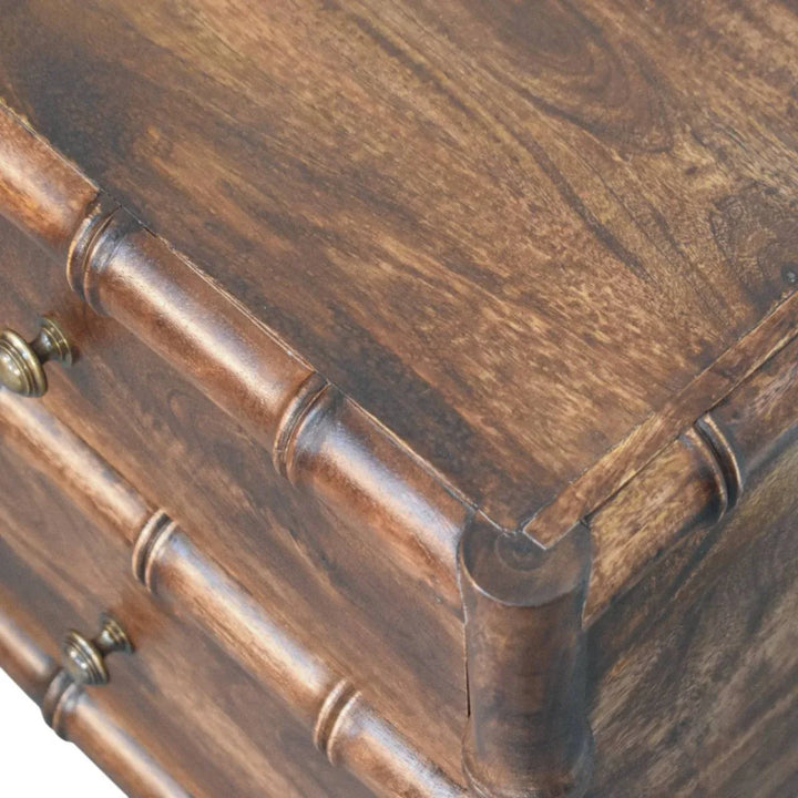 Bamboo Frame Nightstand in Roasted Almond - TidySpaces